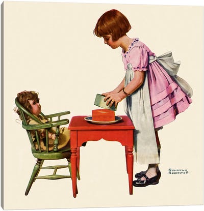 "See How Easy It Is" Canvas Art Print - Norman Rockwell