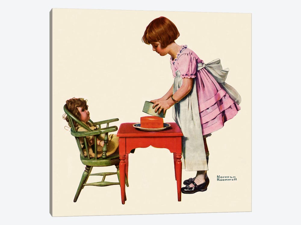 "See How Easy It Is" by Norman Rockwell 1-piece Canvas Wall Art