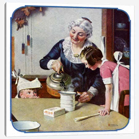 "It's So Simple" Canvas Print #NRL287} by Norman Rockwell Canvas Wall Art