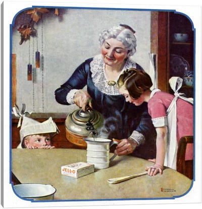 "It's So Simple" Canvas Art Print - Norman Rockwell