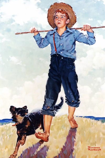 Norman Rockwell: Boy and Dog by Norman Rockwell