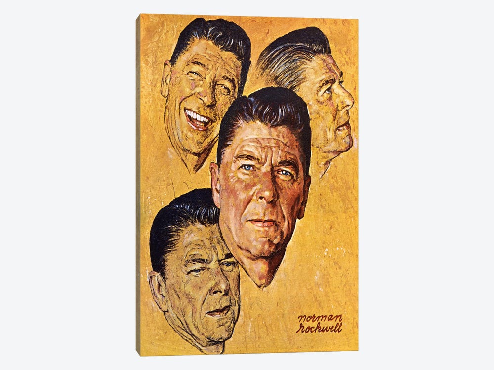 What About Reagan? by Norman Rockwell 1-piece Canvas Artwork