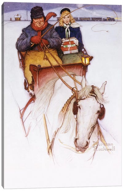 Homecoming Canvas Art Print - Carriage & Wagon Art