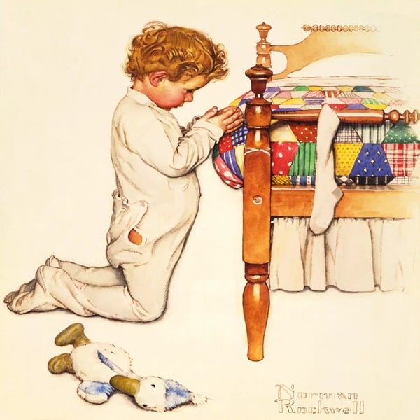 Norman Rockwell: A Christmas Prayer by Norman Rockwell