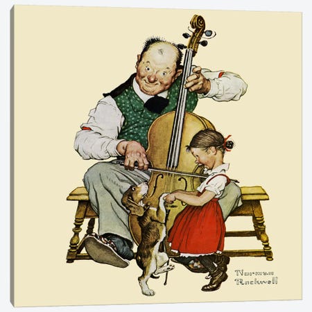 Christmas Dance Canvas Print #NRL304} by Norman Rockwell Canvas Art Print