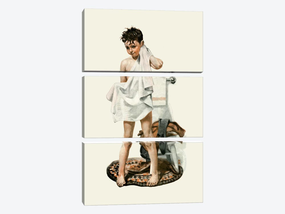 C-L-E-A-N by Norman Rockwell 3-piece Art Print
