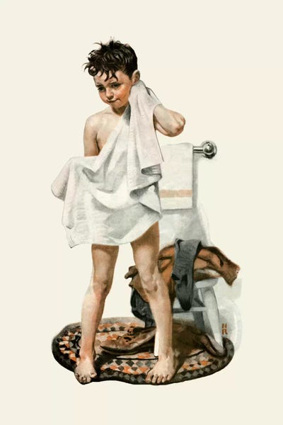 Child Portraits: C-L-E-A-N by Norman Rockwell