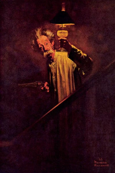 What a Protection Electric Light Is by Norman Rockwell metal wall art