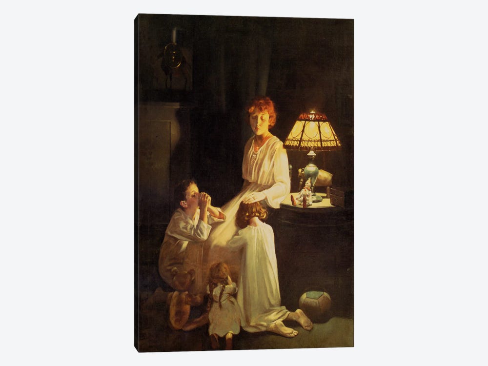 The Stuff of which Memories Are Made by Norman Rockwell 1-piece Canvas Art Print
