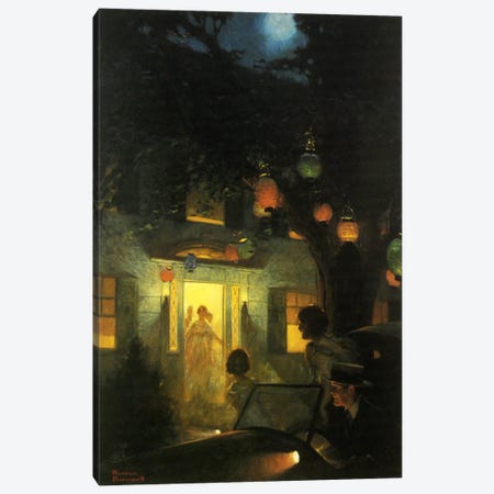 And the Symbol of Welcome Is Light Canvas Print #NRL330} by Norman Rockwell Canvas Art Print
