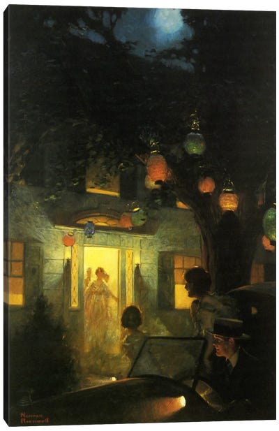 And the Symbol of Welcome Is Light Canvas Art Print - Norman Rockwell