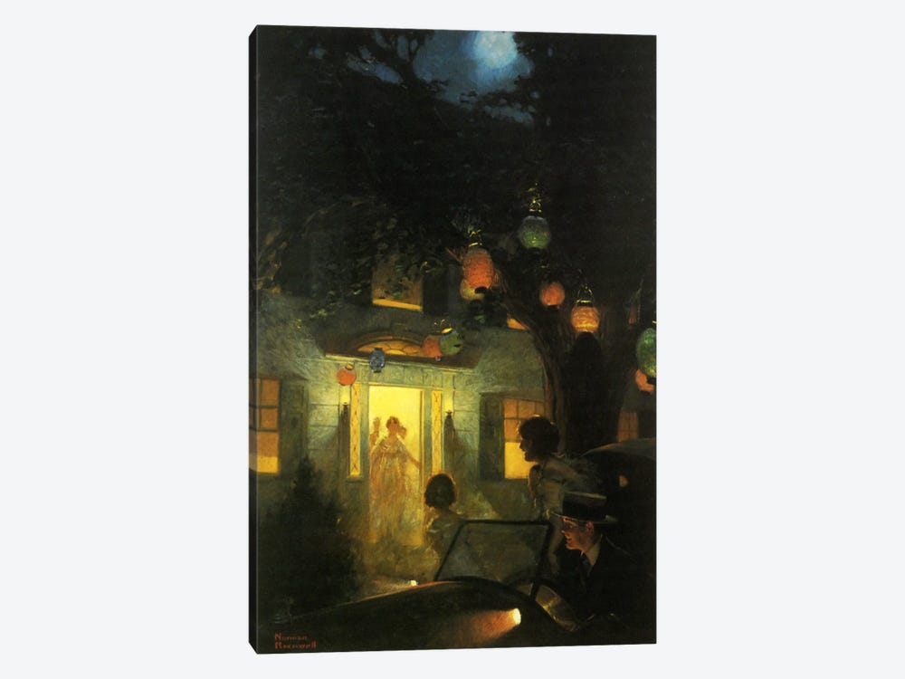 And the Symbol of Welcome Is Light by Norman Rockwell 1-piece Canvas Artwork