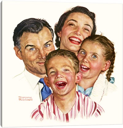 The Greatest Joys Are Shared Canvas Art Print - Norman Rockwell