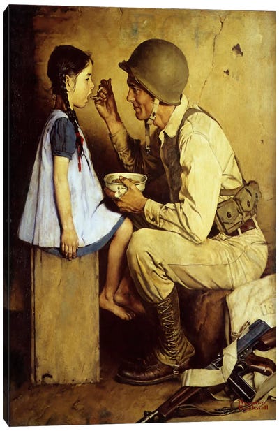 The American Way Canvas Art Print - Soldier Art