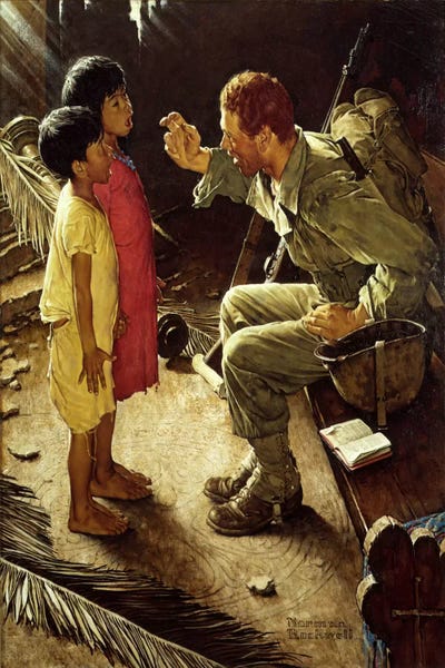 O'er the Land of the Free by Norman Rockwell canvas print