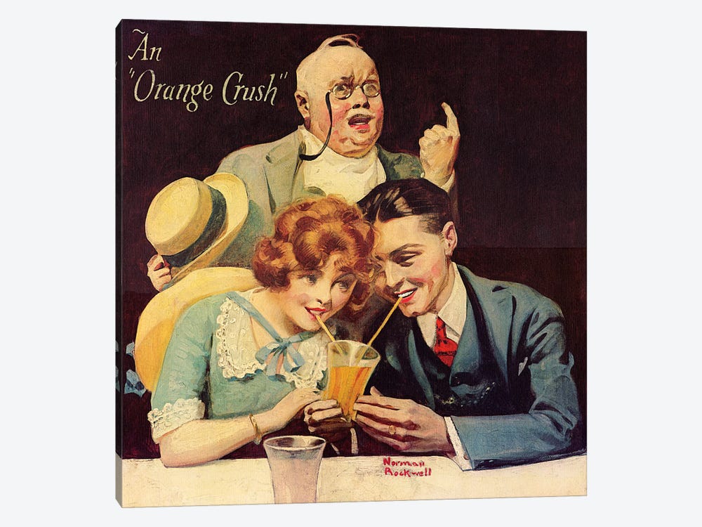 An "Orange Crush" by Norman Rockwell 1-piece Canvas Art