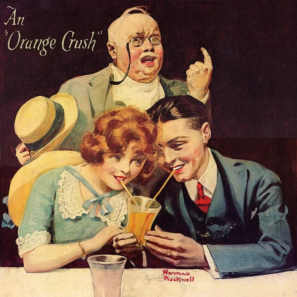 Norman Rockwell: An "Orange Crush" by Norman Rockwell