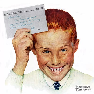 Portrait of Danny Fay by Norman Rockwell canvas print