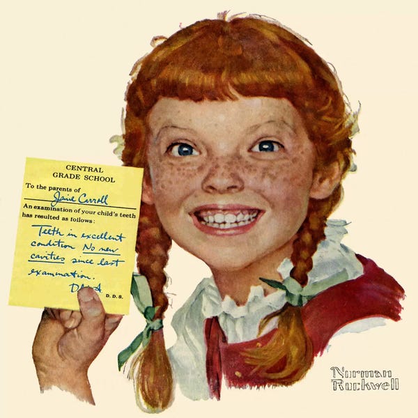 Norman Rockwell: Portrait of Janie Carroll by Norman Rockwell