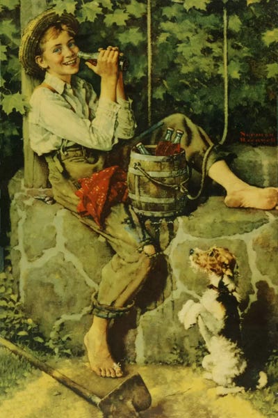 Norman Rockwell: Fresh from the Well by Norman Rockwell