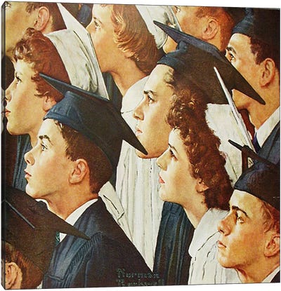 Bright Future for Banking Canvas Art Print - Norman Rockwell