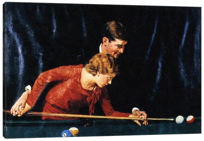 Billiards Is Easy to Learn Canvas Art Print - Pool & Billiards