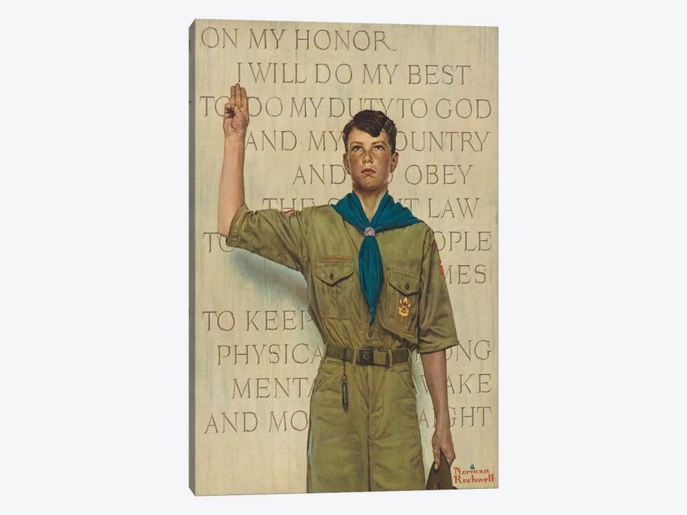 60 by 40/1.5 Deep iCanvasART 3 Piece The Recruit Canvas Print by Norman Rockwell