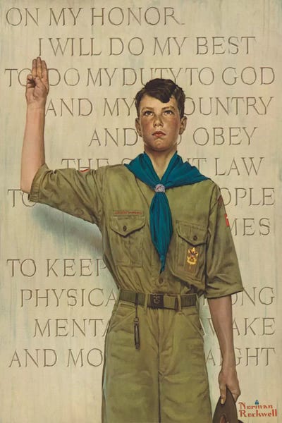 Child Portraits: I Will Do My Best by Norman Rockwell
