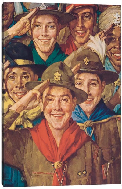 An Army of Friendship Canvas Art Print - Norman Rockwell