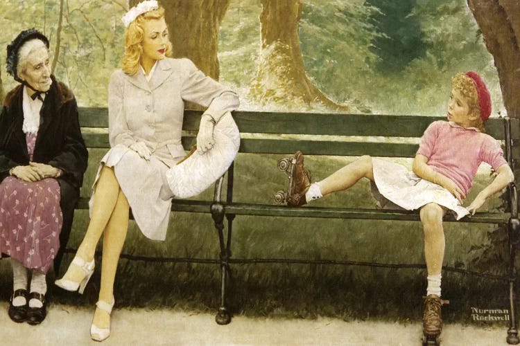 The Meeting (Full) by Norman Rockwell wall art