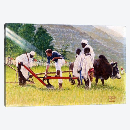 The Peace Corps in Ethiopia   Canvas Print #NRL39} by Norman Rockwell Art Print