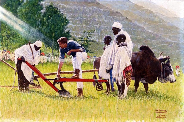 Norman Rockwell: The Peace Corps in Ethiopia   by Norman Rockwell