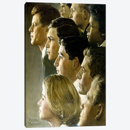 The Peace Corps Canvas Print #NRL40} by Norman Rockwell Canvas Art