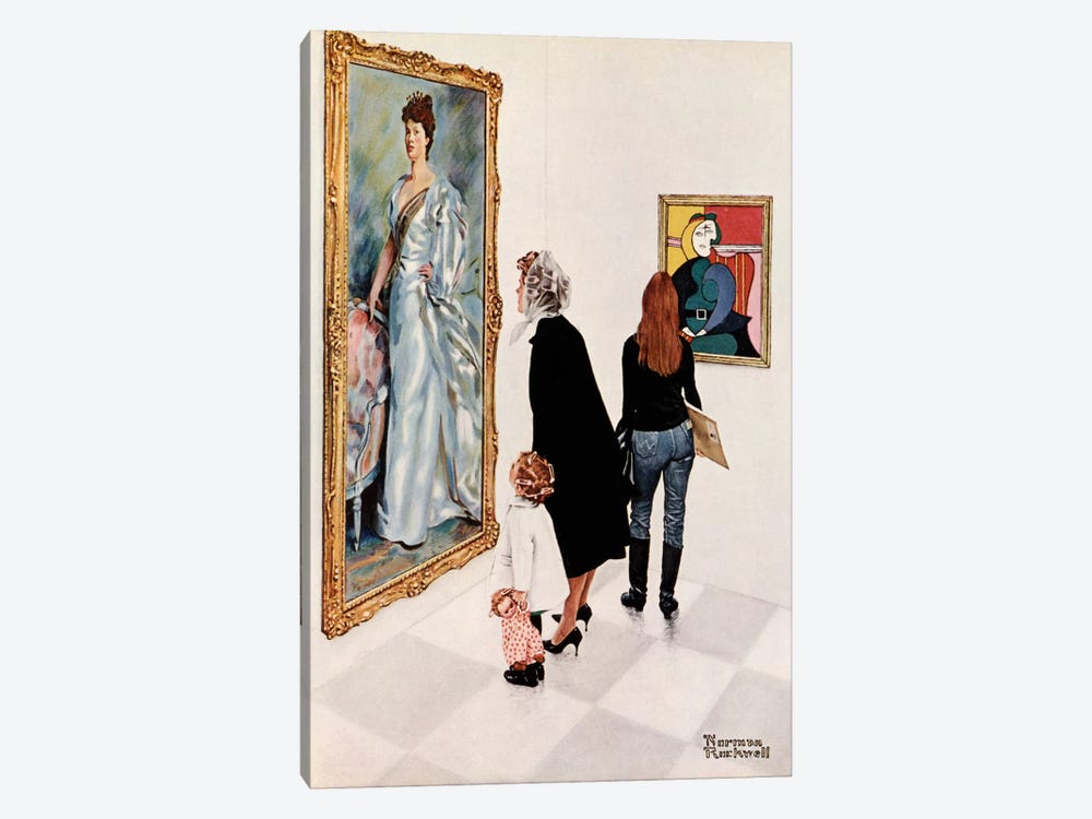 Picasso vs. Sargent by Norman Rockwell 1-piece Canvas Artwork