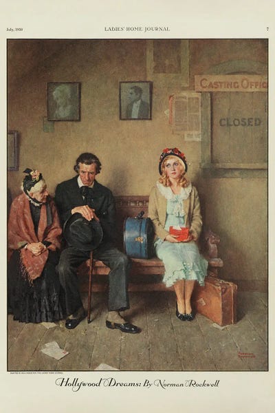 Hollywood Dreams Canvas Art Print By Norman Rockwell | ICanvas