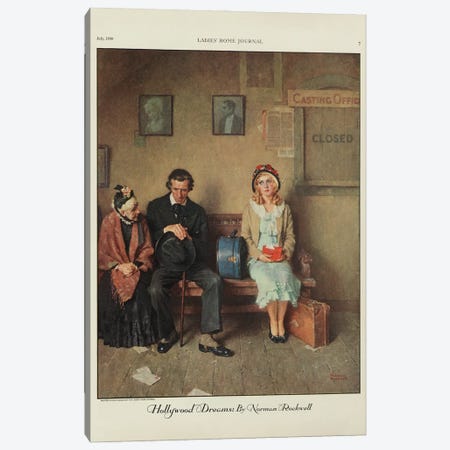 Hollywood Dreams Canvas Print #NRL428} by Norman Rockwell Canvas Art Print