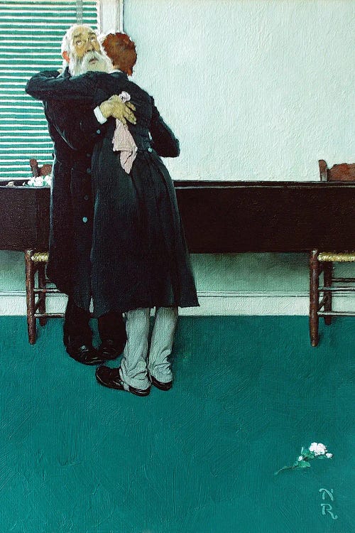 King and Duke Crying by Norman Rockwell wall art