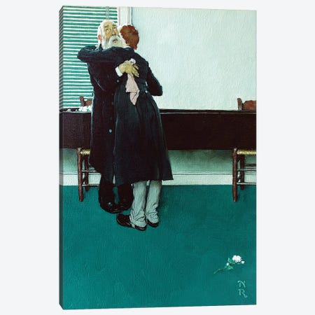 King and Duke Crying Canvas Print #NRL435} by Norman Rockwell Art Print