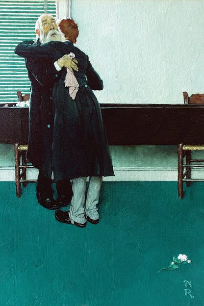 Norman Rockwell: King and Duke Crying by Norman Rockwell