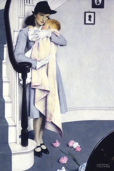 Red Head by Norman Rockwell acrylic art print