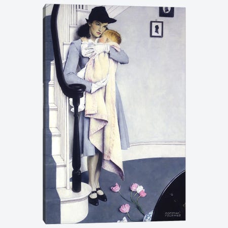 Red Head Canvas Print #NRL439} by Norman Rockwell Canvas Wall Art