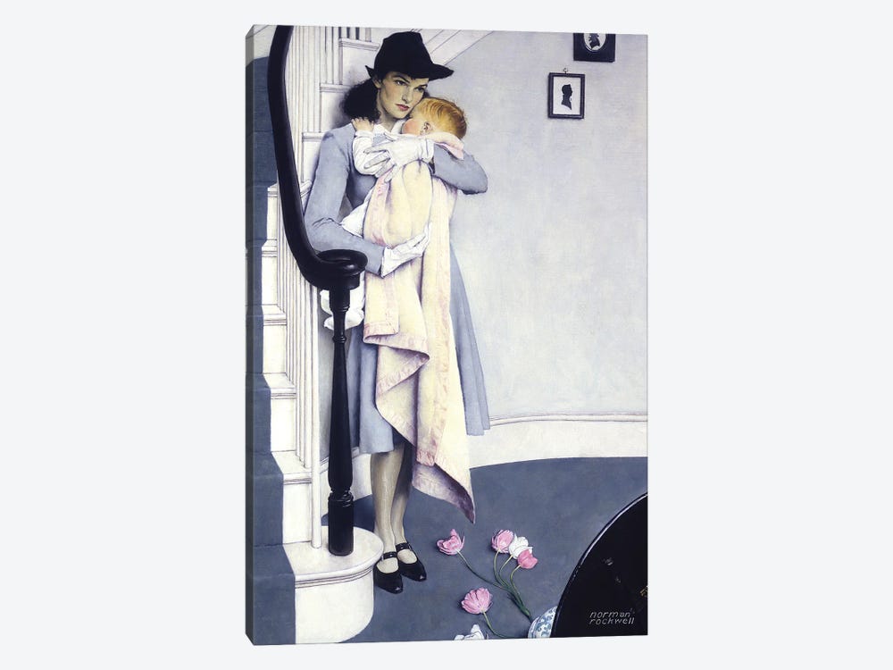 Red Head by Norman Rockwell 1-piece Canvas Wall Art
