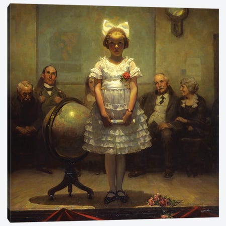 Young Valedictorian Canvas Print #NRL451} by Norman Rockwell Canvas Wall Art
