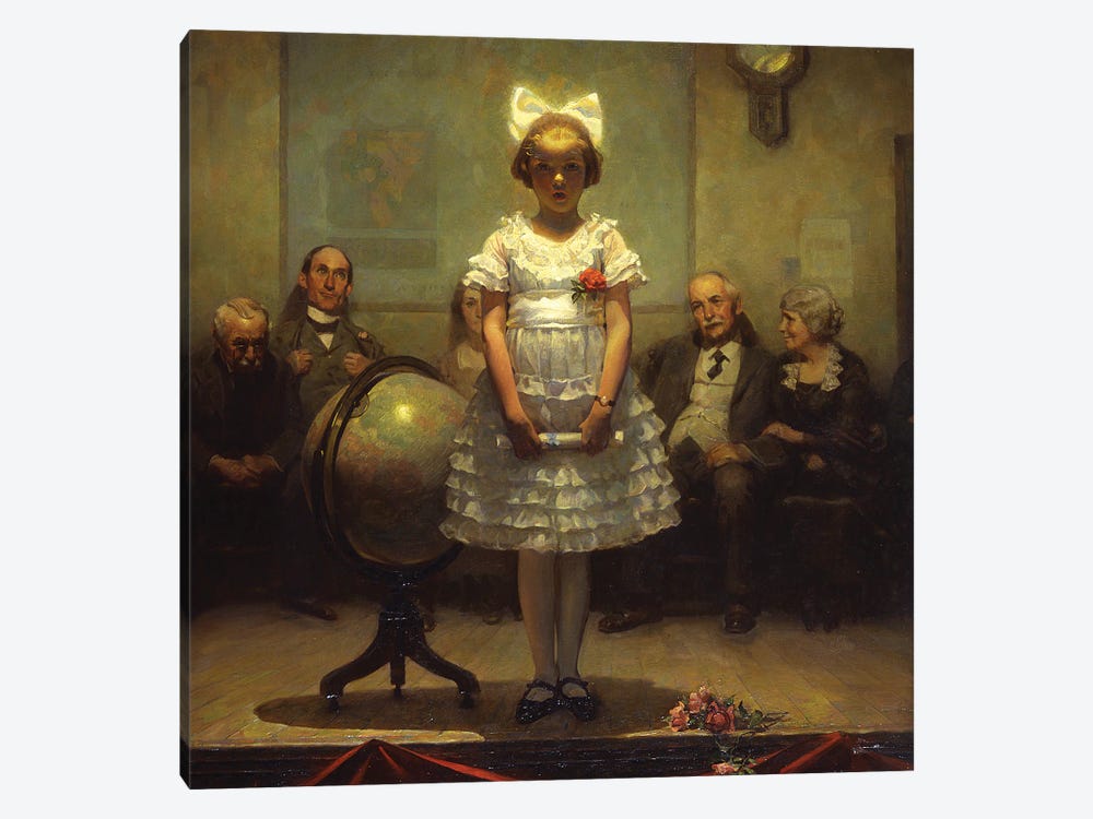 Young Valedictorian by Norman Rockwell 1-piece Canvas Artwork