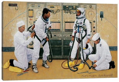 The Longest Step Canvas Art Print - Space Exploration Art