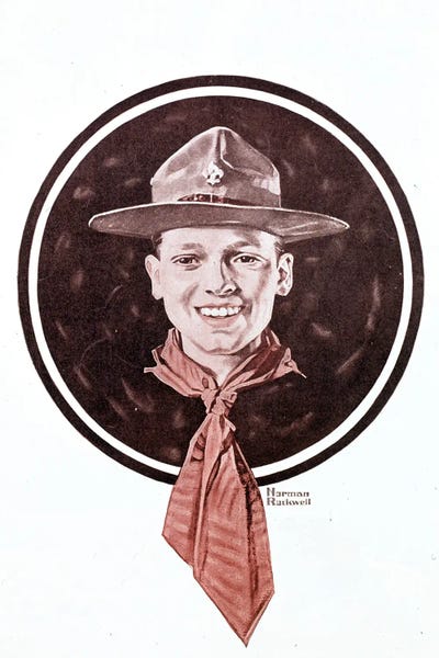 Norman Rockwell: Head of Boy Scout by Norman Rockwell
