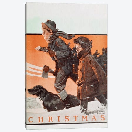 Christmas Canvas Print #NRL470} by Norman Rockwell Canvas Art