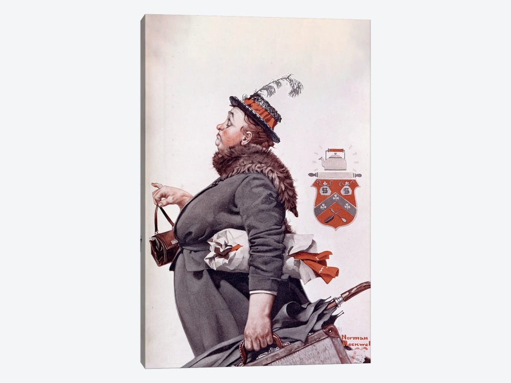 The Departing Maid by Norman Rockwell 1-piece Canvas Wall Art