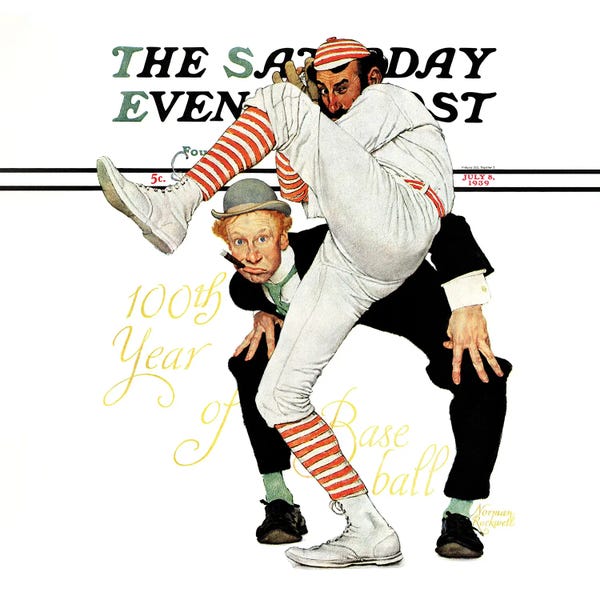Magazines: 100th Anniversary Of Baseball by Norman Rockwell