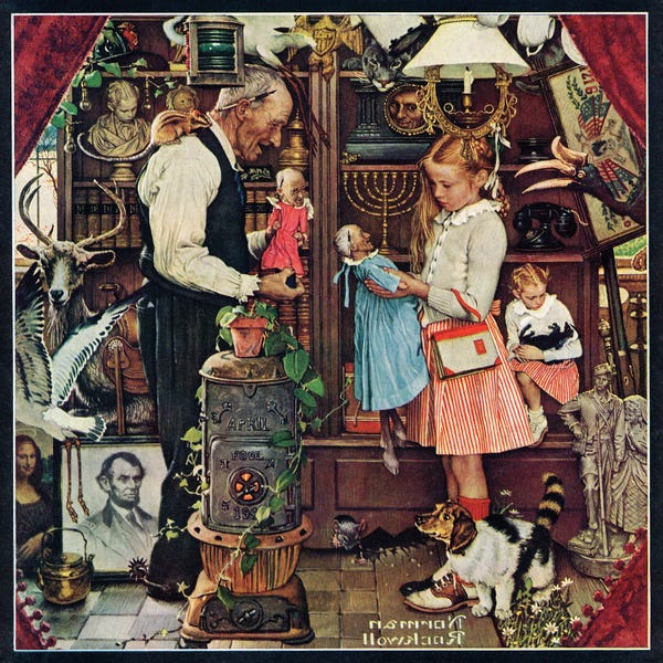 Office Humor: April Fool, 1948 by Norman Rockwell